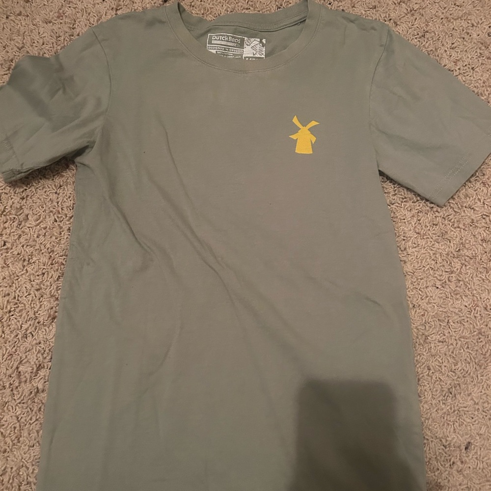 Dutch Bros Olive T-Shirt with Yellow Detail